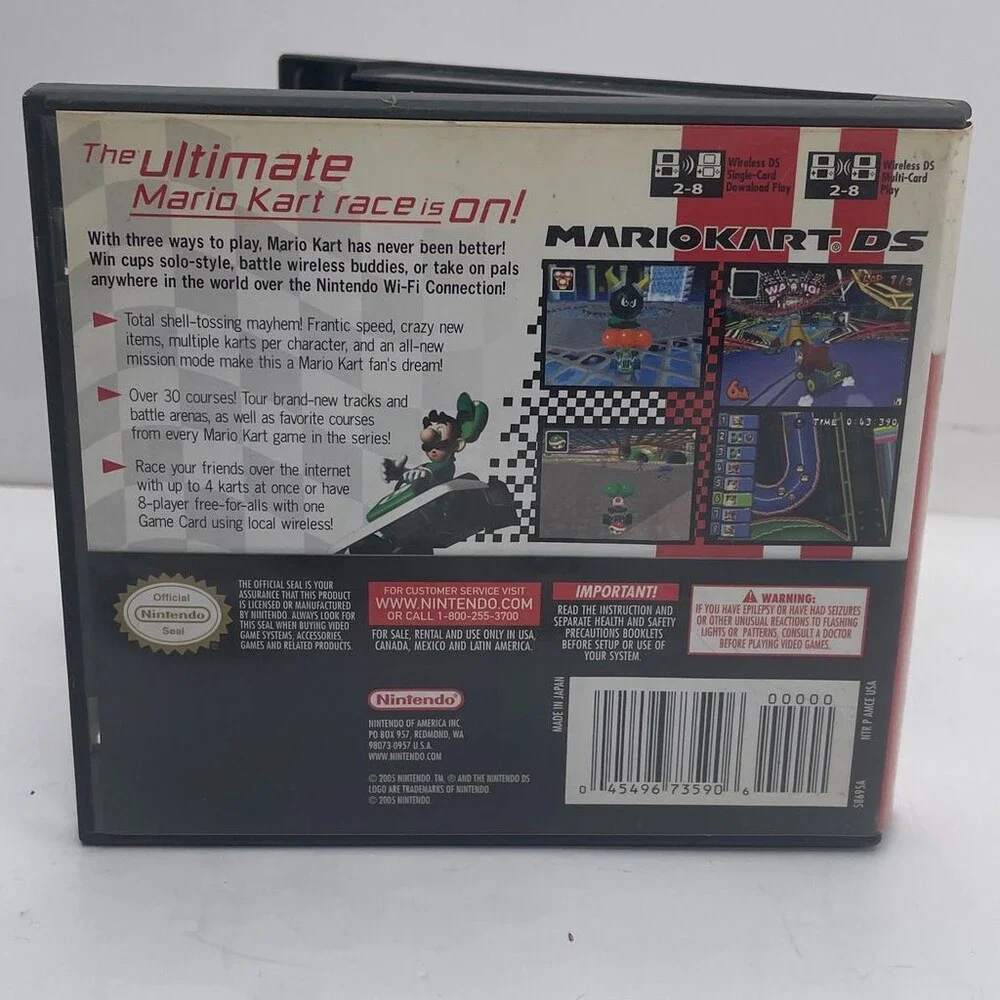 Mario Kart DS NDS (Nintendo DS, 2005) Box & Instruction Booklets *NO GAME*